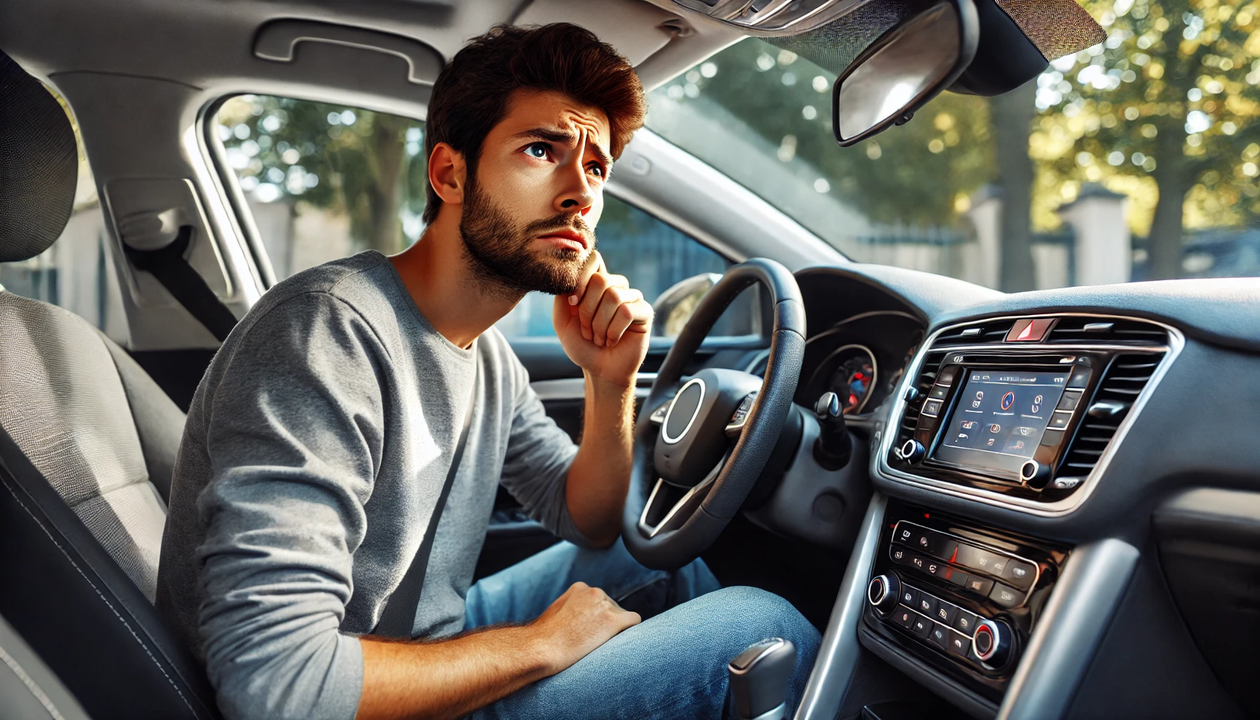 Message « arrêter véhicule laisser tourner moteur » sur voiture Mercedes