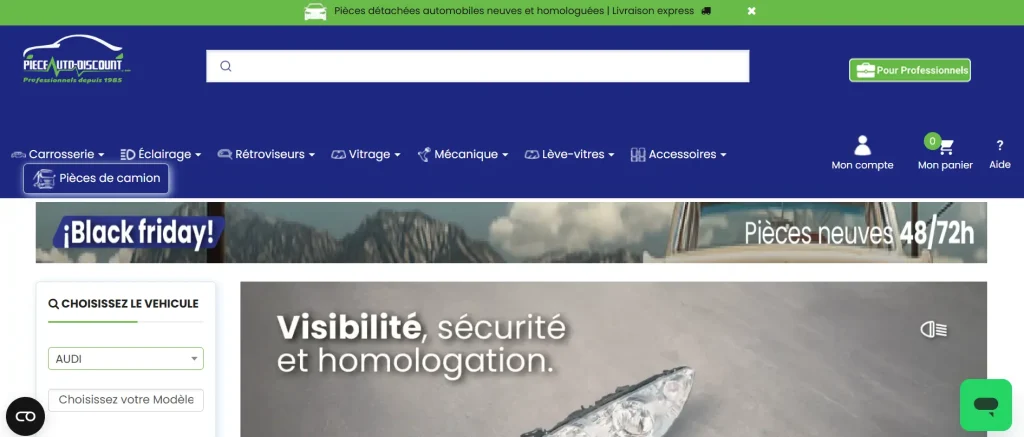 Pieceauto Discount.com site