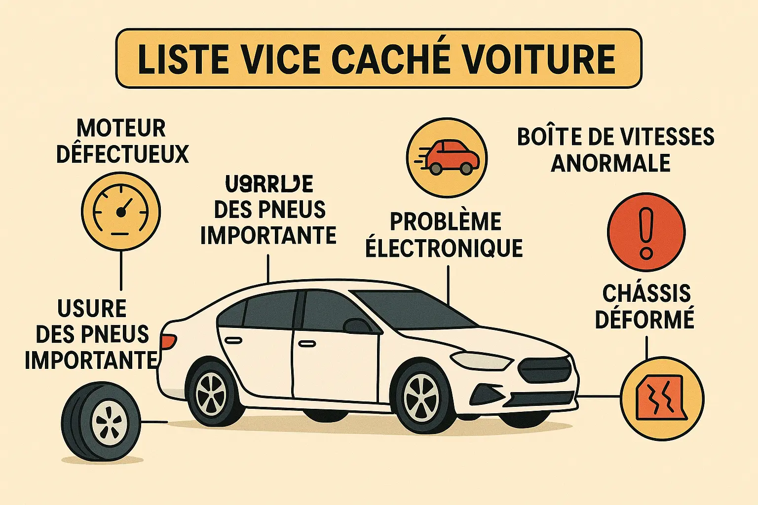 Quelle est la liste des vices cachés lors de l&rsquo;achat d&rsquo;une voiture ?