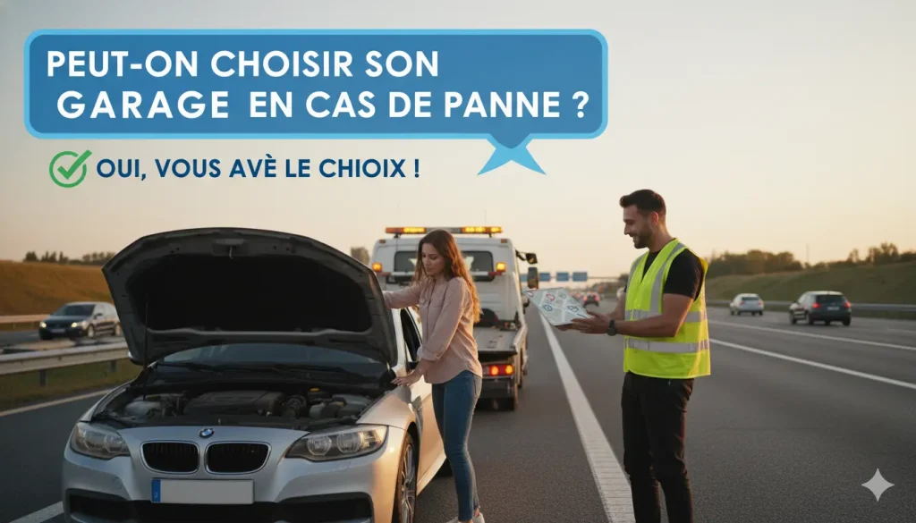droit pour choisir son garage en cas de panne