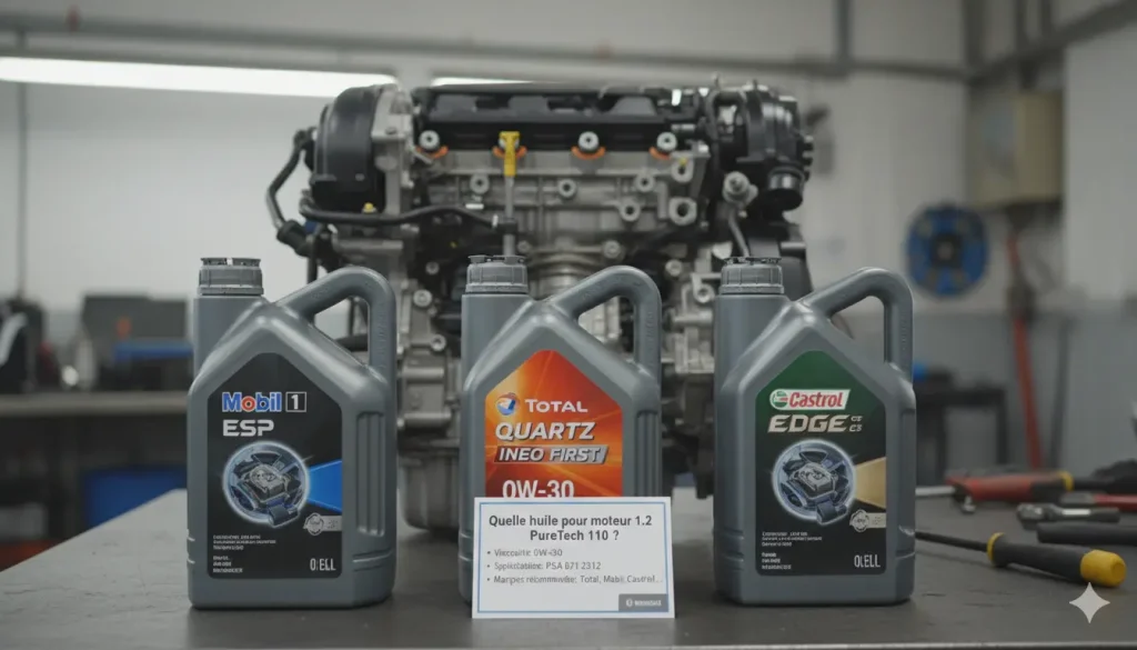 huile moteur pour un moteur 1.2 PureTech 110