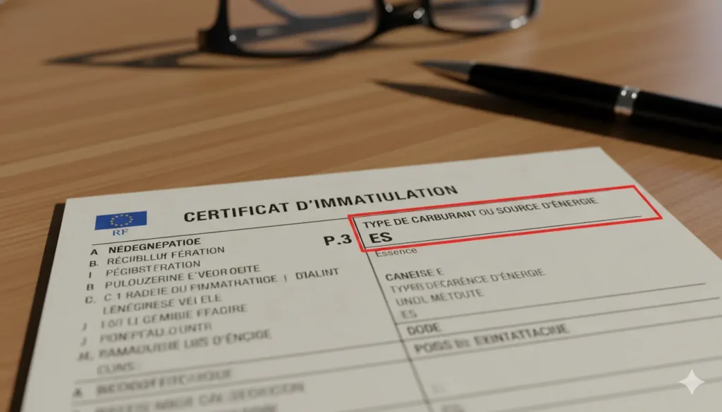 le champ P3 et le prix de la carte grise