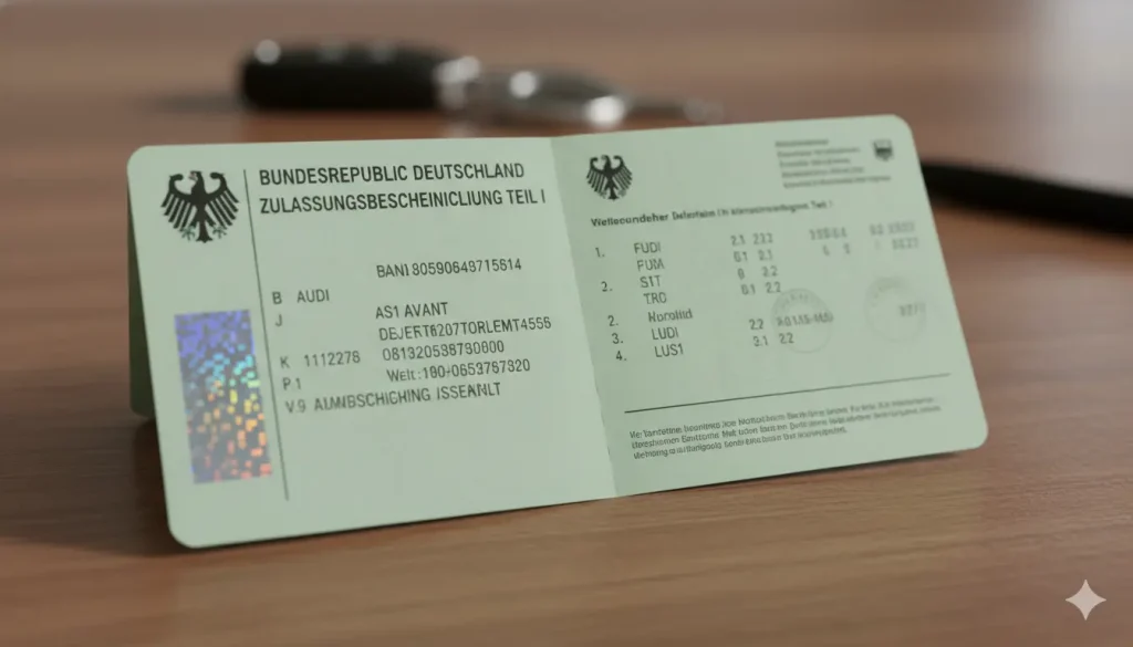 lire une carte grise allemande