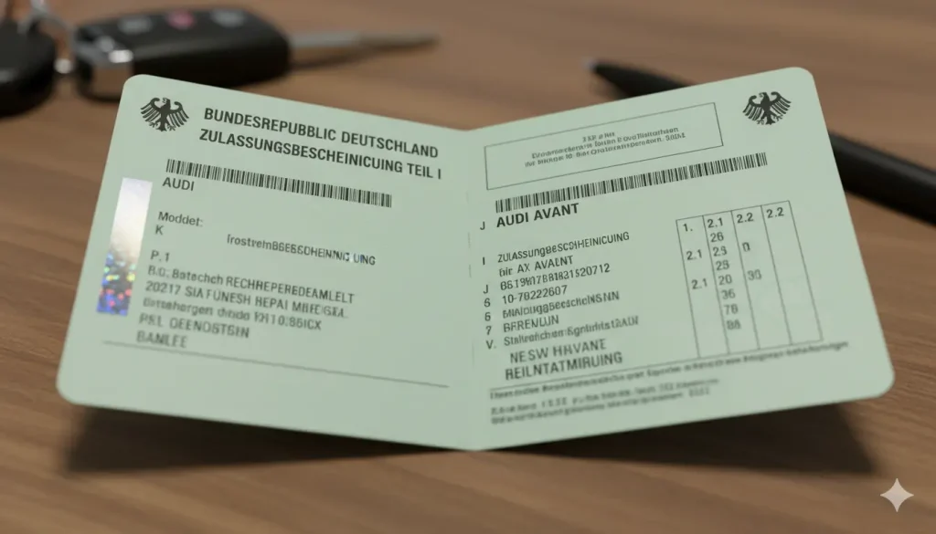 voiture avec une carte grise allemande