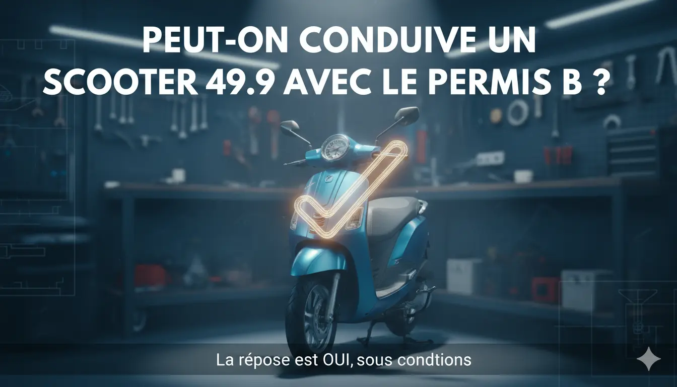 Peut-on conduire un scooter 49,9 cc avec le permis B ?