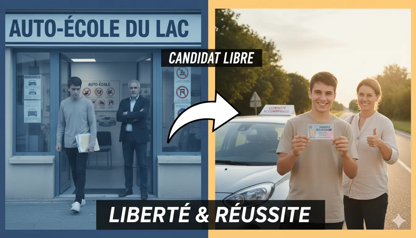 Comment quitter son auto-école et passer le permis en candidat libre ?