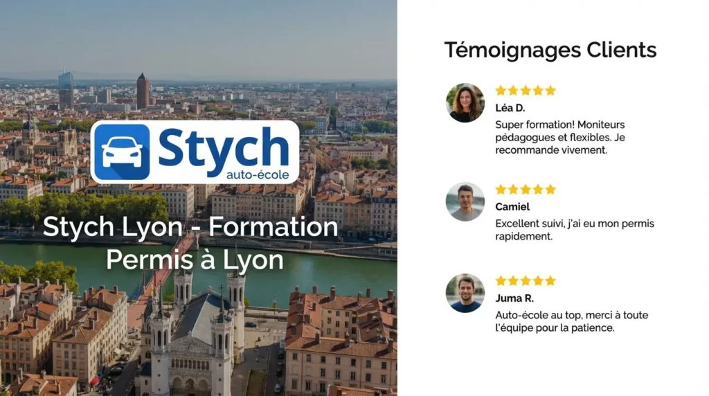avis positifs sur Stych auto école à Lyon