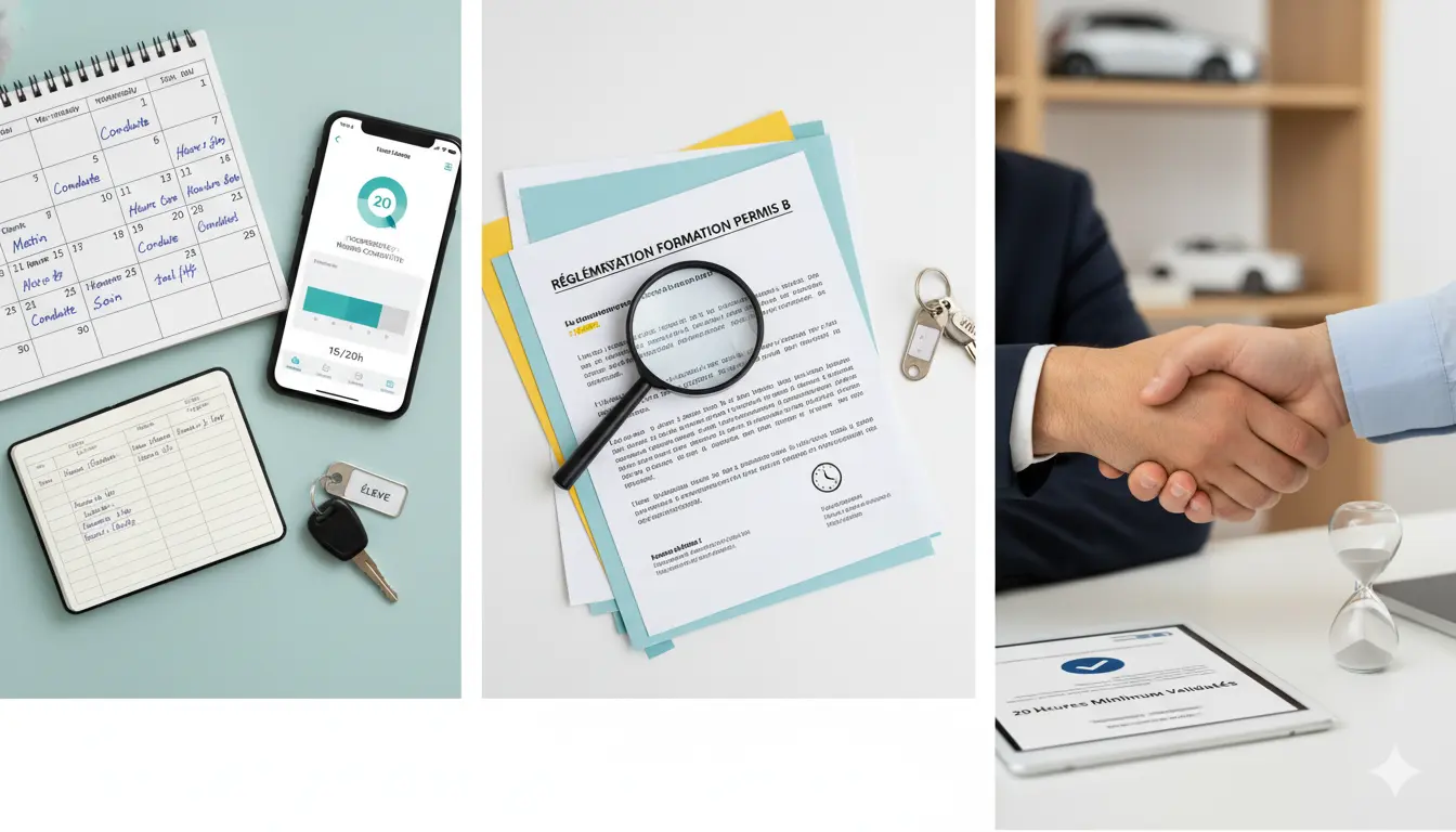 Quelle est la réglementation sur les heures de conduite en auto-école ?