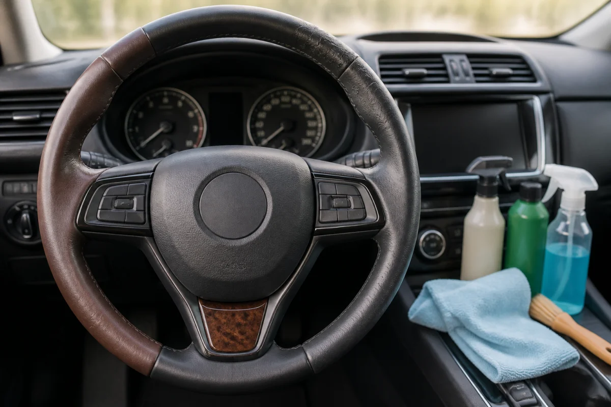 Comment nettoyer un volant de voiture qui colle