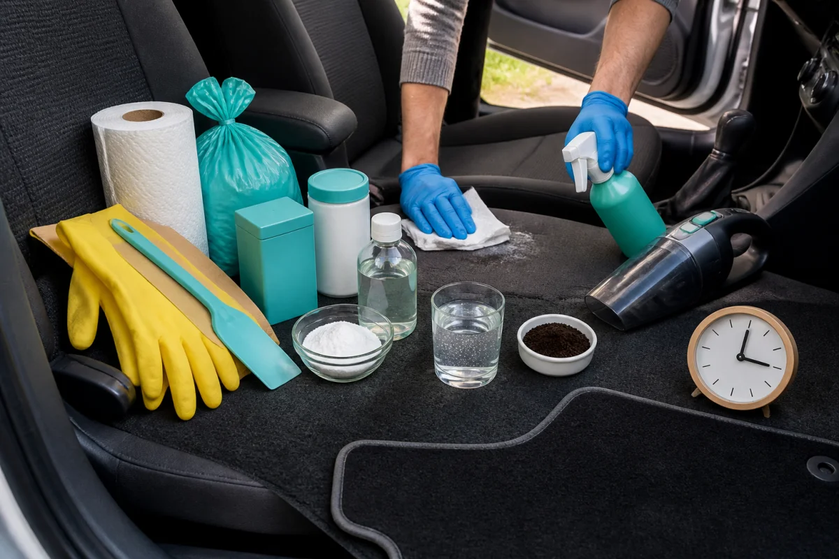 Comment nettoyer du vomi dans une voiture